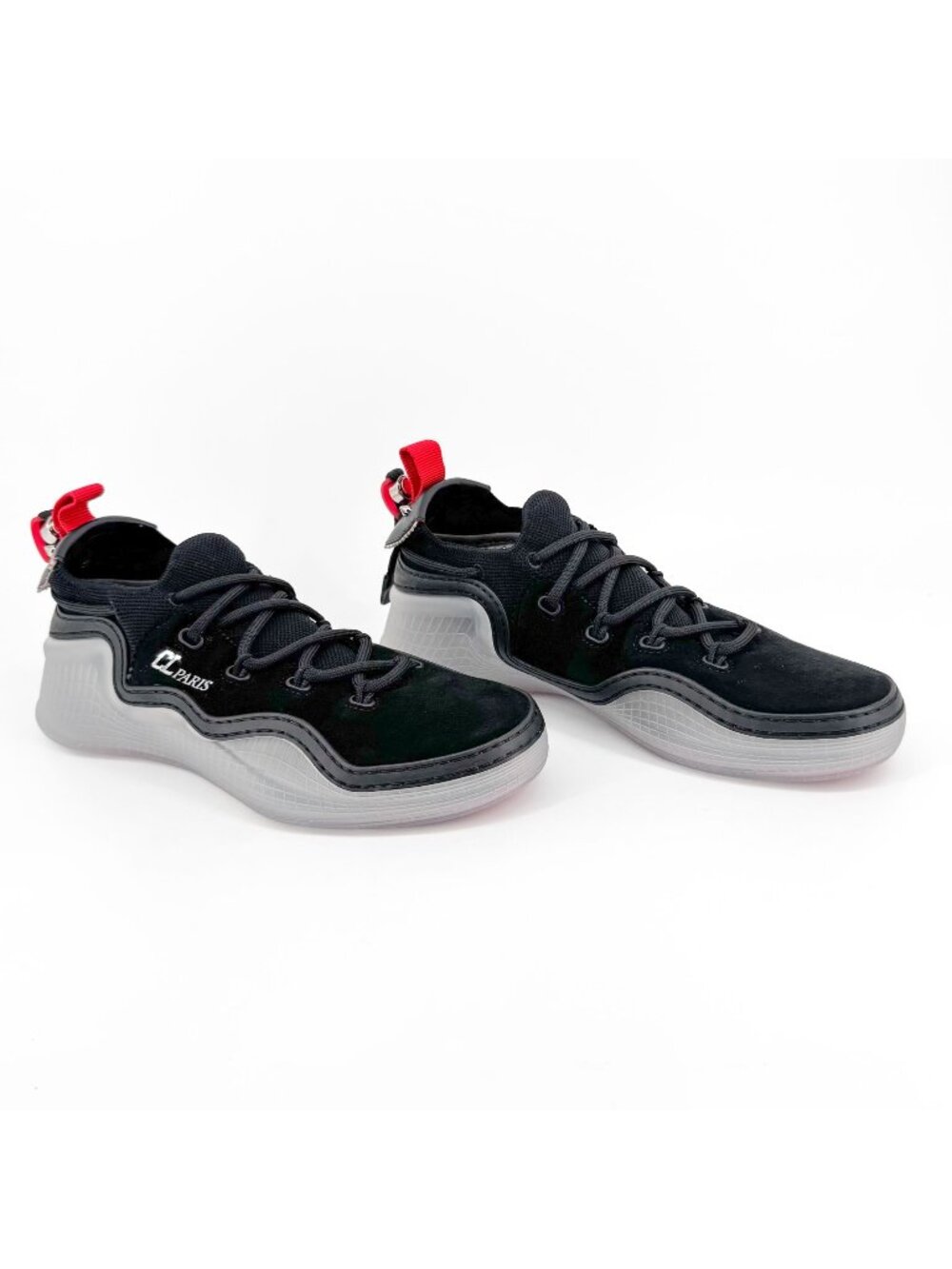 Christian Louboutin Arpoador Black Drawstring Sock Sneakers Size 41 US 11 Women
